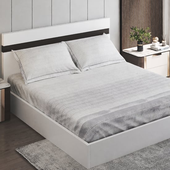 Iced Palace Kalden Cotton 200TC Printed 3Pcs King Fitted Bedsheet Set