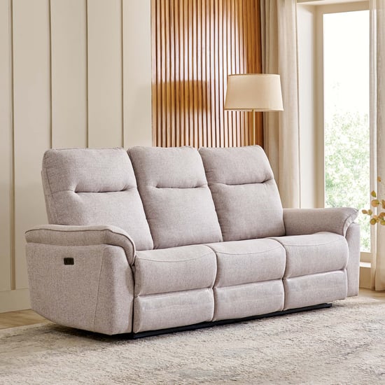 Artise Fabric 3-Seater Electric Recliner - Beige