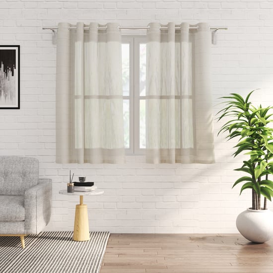 Chanderi Set of 2 Sheer Window Curtains