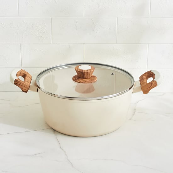 Chefs Pride Jayeon Aluminium Non-Stick Induction Compatible Casserole with Lid - 5L