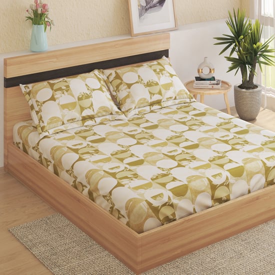 Botanica Cariad Cotton 144TC Printed 3Pcs Super King Bedsheet Set