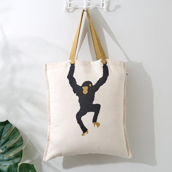 Garnet Chimpanzee Print Tote Bag