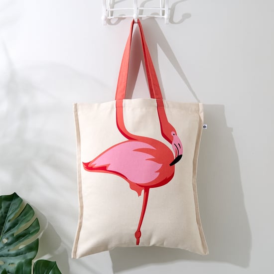 Garnet Flamingo Print Tote Bag