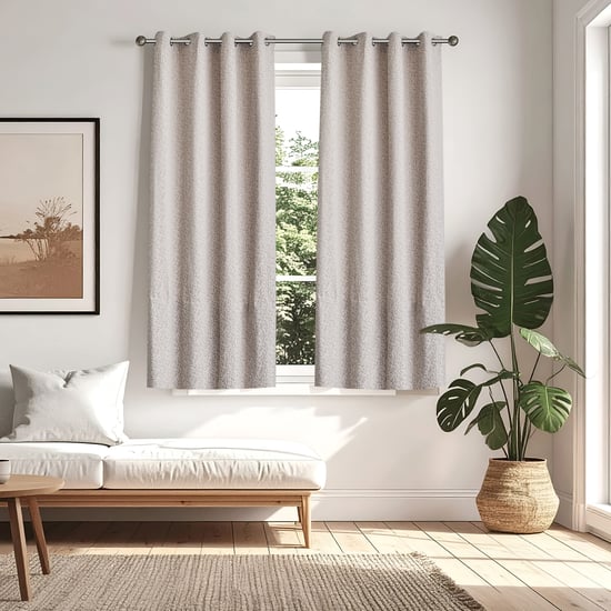 Southwalk Set of 2 Jacquard Light Filtering Window Curtains - 5ft