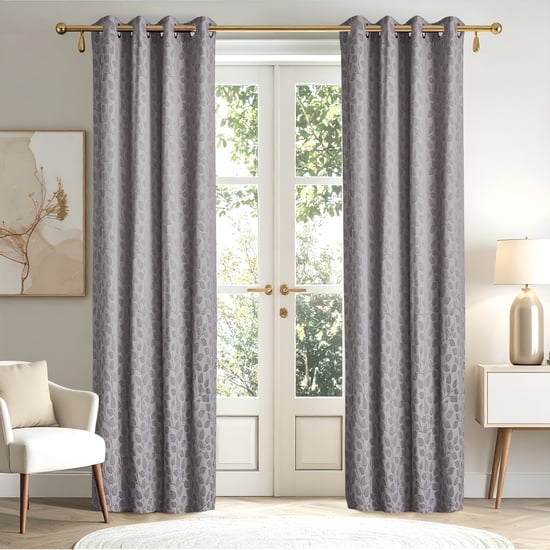 Southwalk Set of 2 Jacquard Light Filtering Door Curtains - 9ft