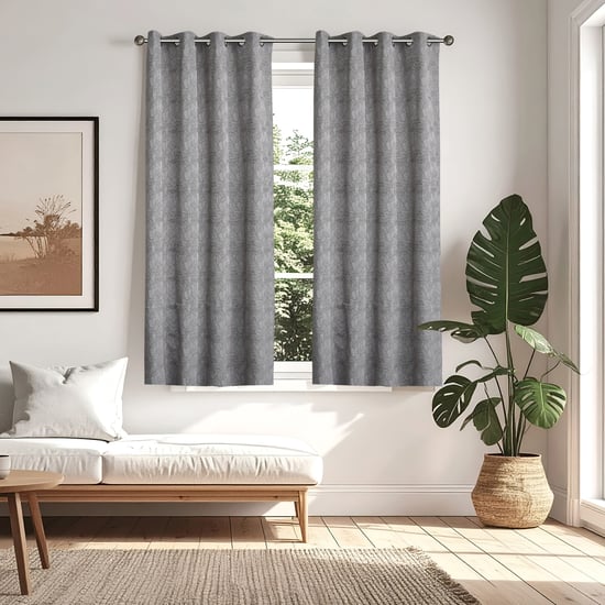 Southwalk Set of 2 Jacquard Light Filtering Window Curtains