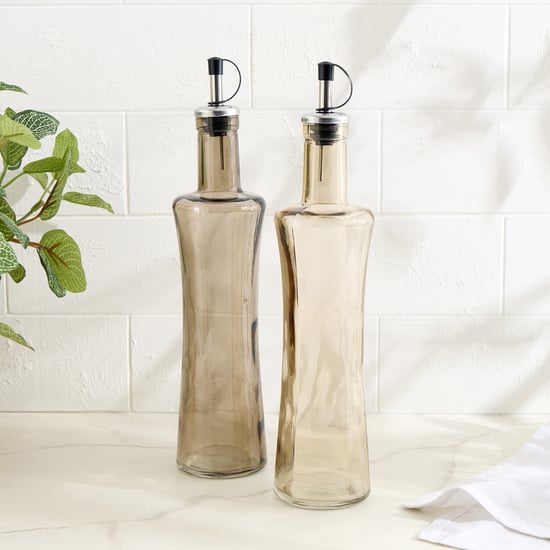 Pamolive Cuba Set of 2 Glass Oil Dispensers - 400ml