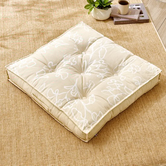 Poise Cotton Printed Floor Cushion - 65x65cm