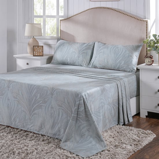 MASPAR Classical Ornate Cotton 400TC Printed 3Pcs Super King Bedsheet Set