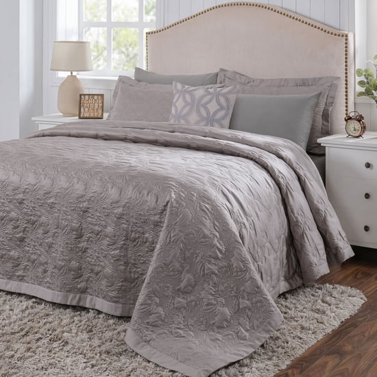 MASPAR Classical Ornate Cotton 8Pcs Embroidered Double Bed-In-A-Bag Set