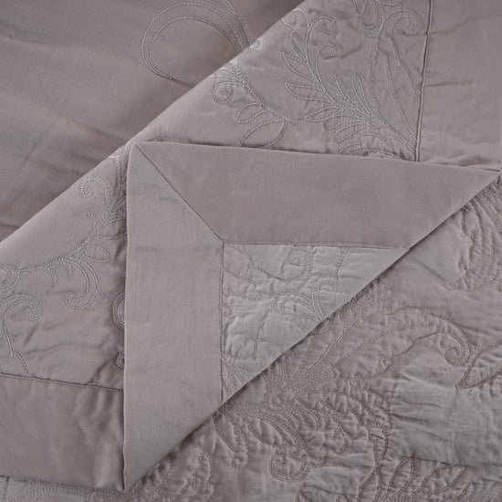 MASPAR Classical Ornate Cotton 8Pcs Embroidered Double Bed-In-A-Bag Set