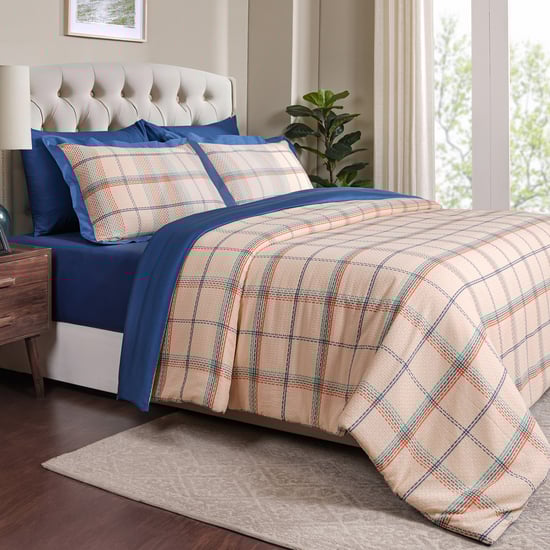 MASPAR Eclectic Geo 2Pcs Checked Single Duvet Cover Set