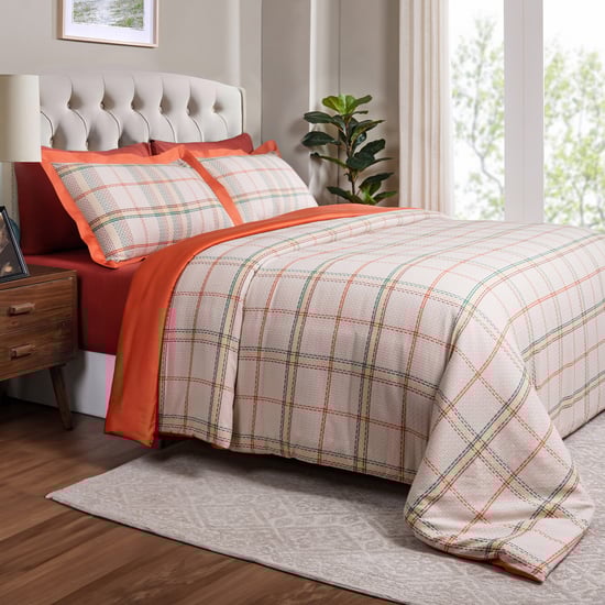 MASPAR Eclectic Geo 2Pcs Checked Single Duvet Cover Set