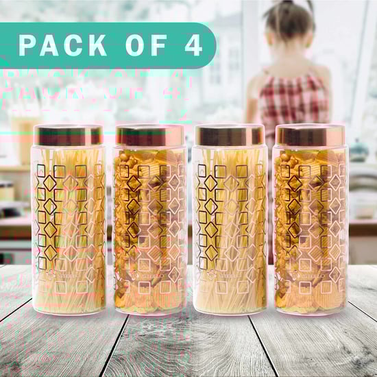 STEELO Homely Set of 4 Polypropylene Storage Containers - 1.5L