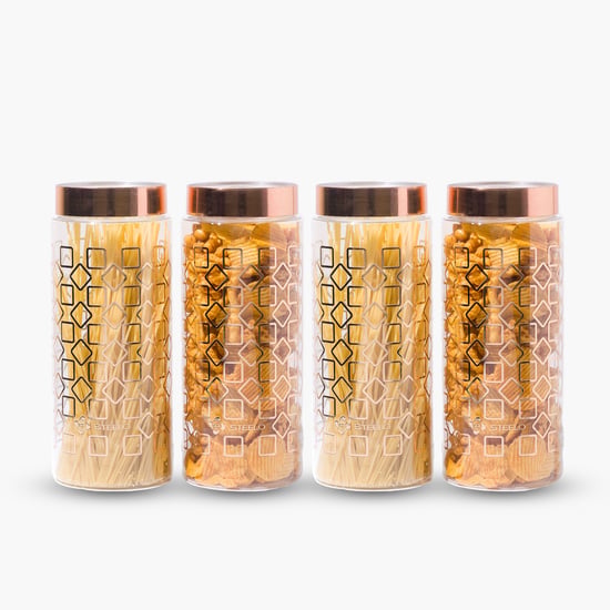 STEELO Homely Set of 4 Polypropylene Storage Containers - 1.5L