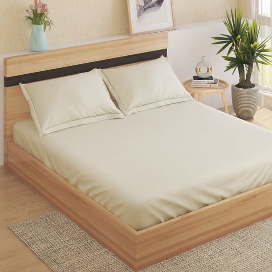 Zepher Checkmate Cotton 300TC Jacquard 3Pcs Super King Bedsheet Set