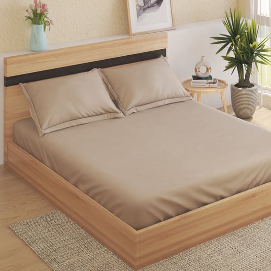 Zepher Grid Cotton 300TC Jacquard 3Pcs Super King Bedsheet Set