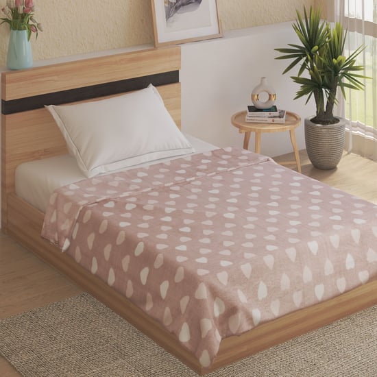 Slate Kids Heart Printed Single Blanket