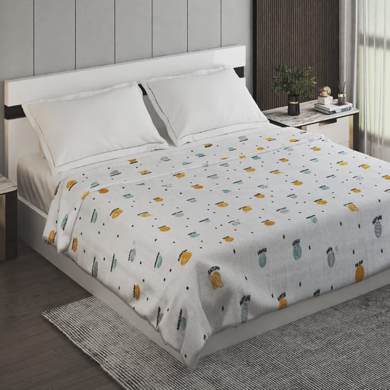 Slate Kids Space Printed Double Blanket