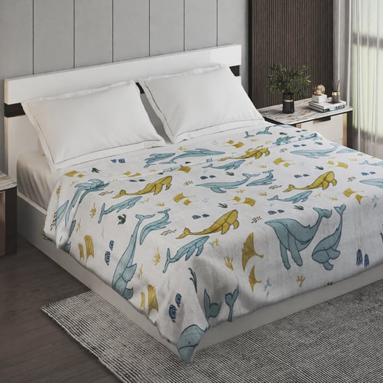 Slate Kids Underwater Print Double Blanket