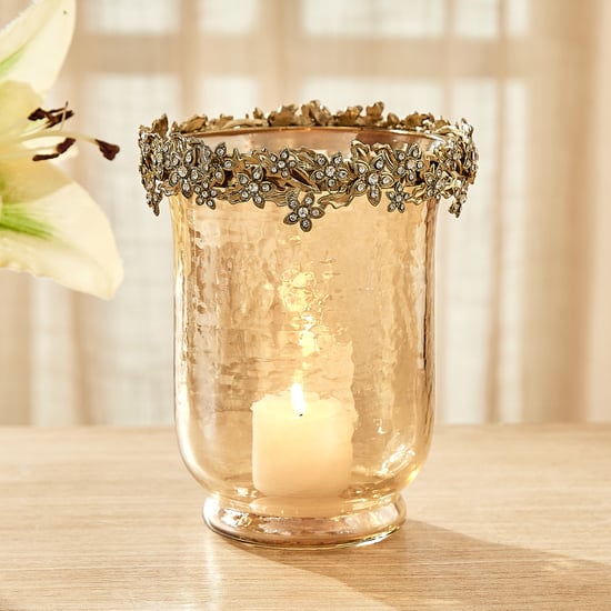 Heritage Renew Glass Floral Votive Candle Holder