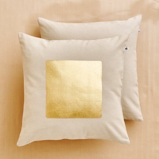 Celestial Maze Set of 2 Foil Print Cushion Covers - 40x40cm