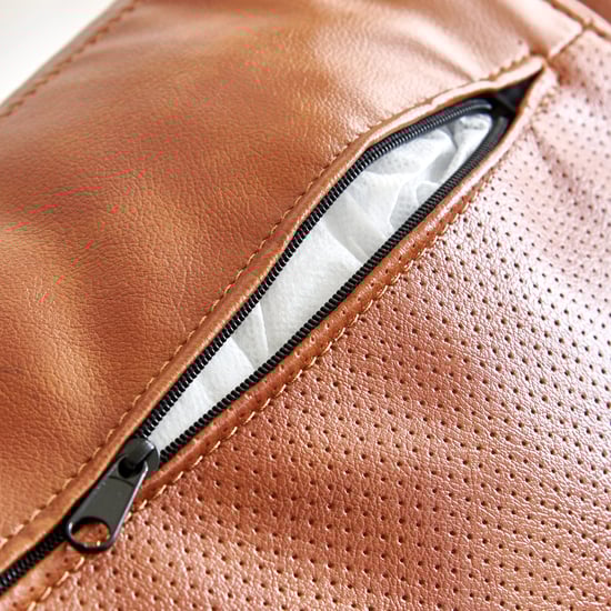 Cinnamon Half Leather 2-Seater Sofa with Cushions - Tan