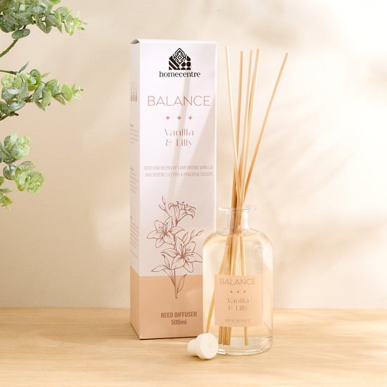 Adriana Spa Balance Vanilla and Lily Reed Diffuser Set - 500ml