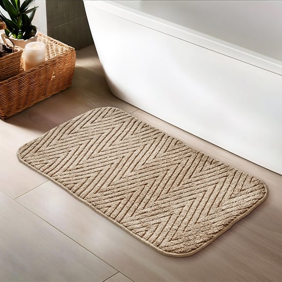Fiesta Dots Memory Foam Chevron Anti-Slip Bath Mat - 80x50cm