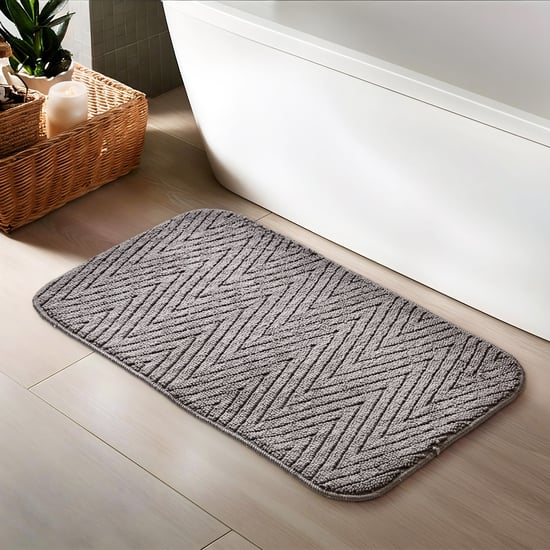 Fiesta Dots Memory Foam Chevron Anti-Slip Bath Mat - 80x50cm