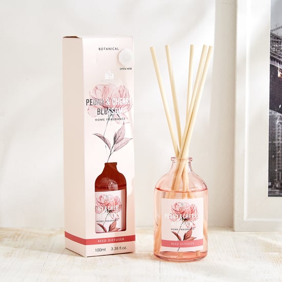 Garnet Serene Botany Peony and Cherry Blossom Reed Diffuser Set