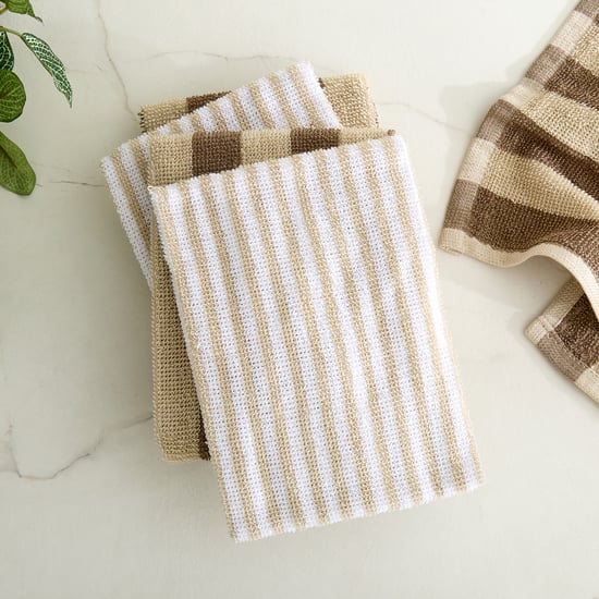 Fervid Sundried Set of 5 Cotton Striped Dish Towel