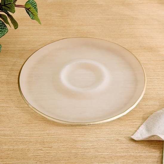 Frostra Hernan Frosted Glass Chip and Dip Platter
