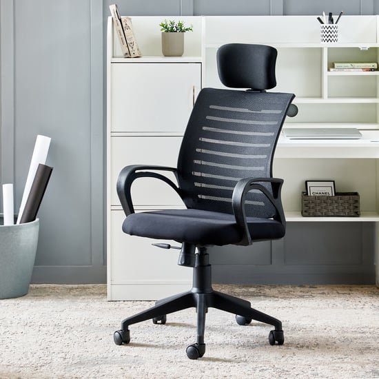 Yuva Diego Mesh High Back Office Chair - Black