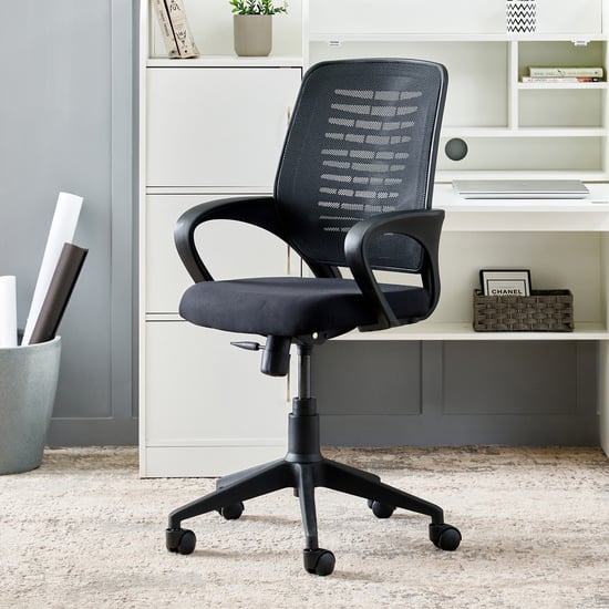 Yuva Neo Mesh Mid Back Office Chair - Black