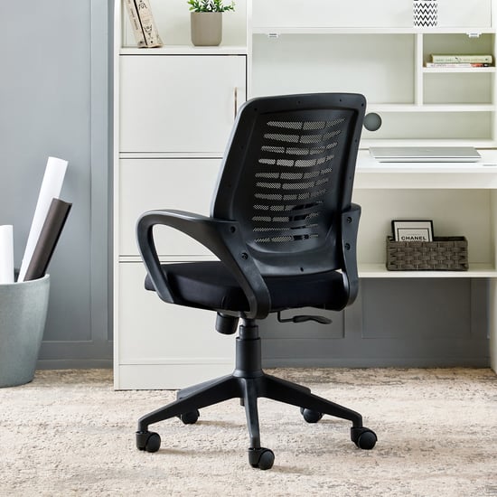 Yuva Neo Mesh Mid Back Office Chair - Black