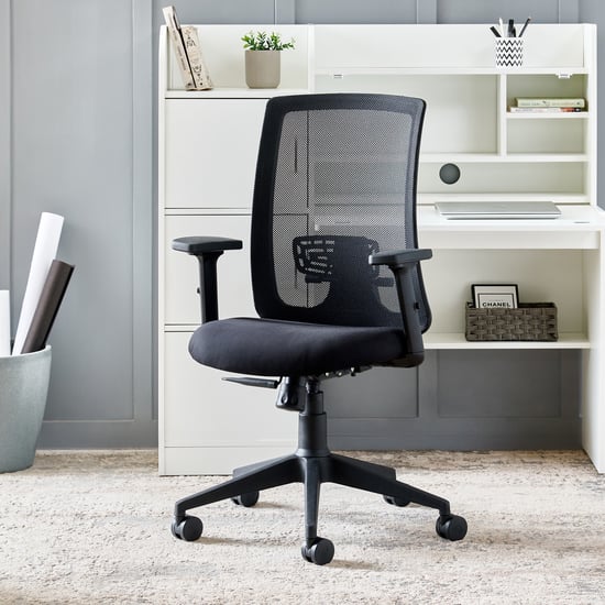 Yuva Breathe Mesh Mid Back Office Chair - Black