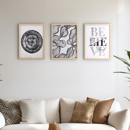 Brezza Twist Set of 3 Canvas Picture Frames - 30x40cm