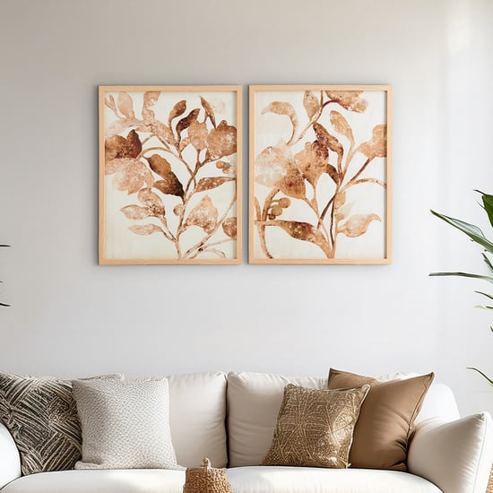 Brezza Twist Set of 2 Canvas Floral Picture Frames