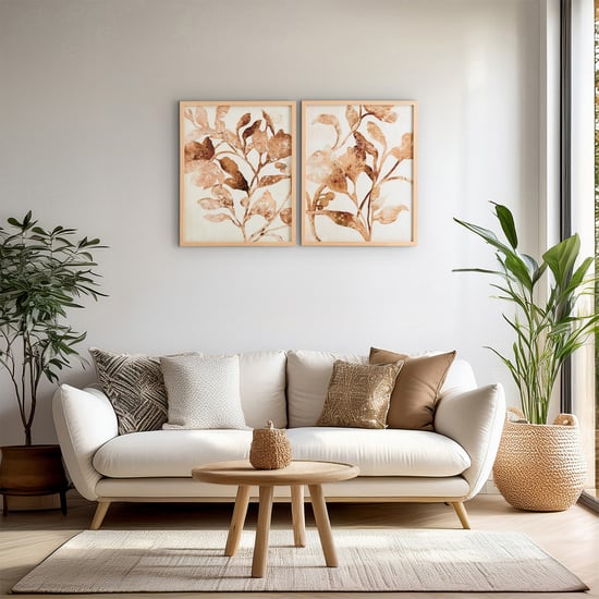 Brezza Twist Set of 2 Canvas Floral Picture Frames