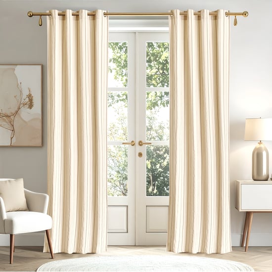Ashley Set of 2 Embroidered Light-Filtering Door Curtains