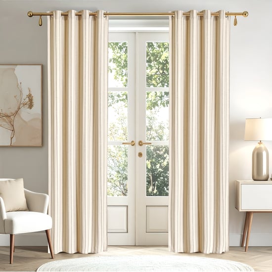 Ashley Set of 2 Woven Light-Filtering Door Curtains