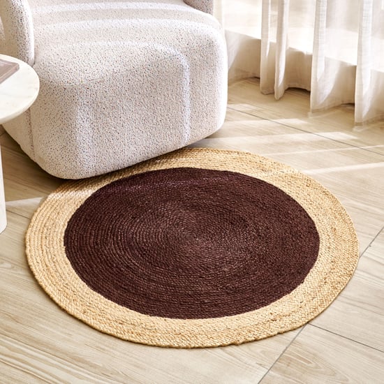 Natura Rova Jute Woven Rug - 90x90cm