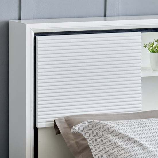 Sterling Albert King Bed with Hydraulic Storage - White