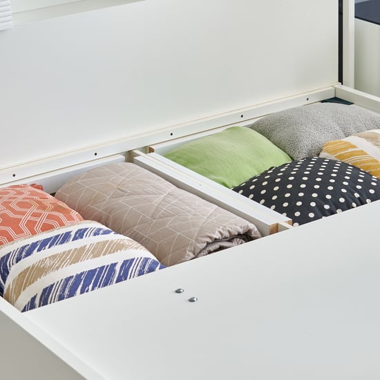 Sterling Albert King Bed with Hydraulic Storage - White