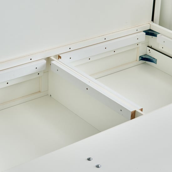 Sterling Albert King Bed with Hydraulic Storage - White