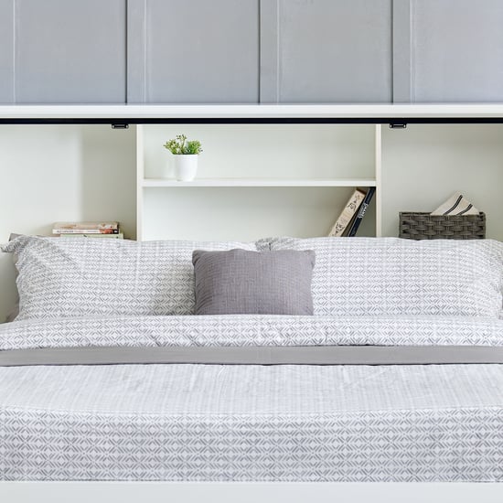 Sterling Albert King Bed with Hydraulic Storage - White