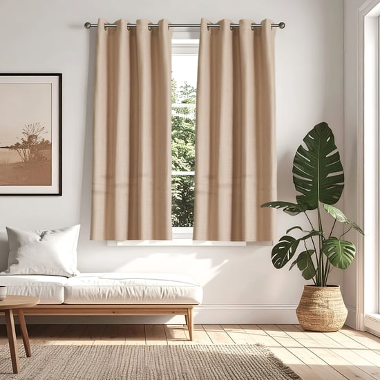 Glimmer Dusk Adreine Set of 2 Jacquard Light Filtering Window Curtains - 5.2ft (160cm)