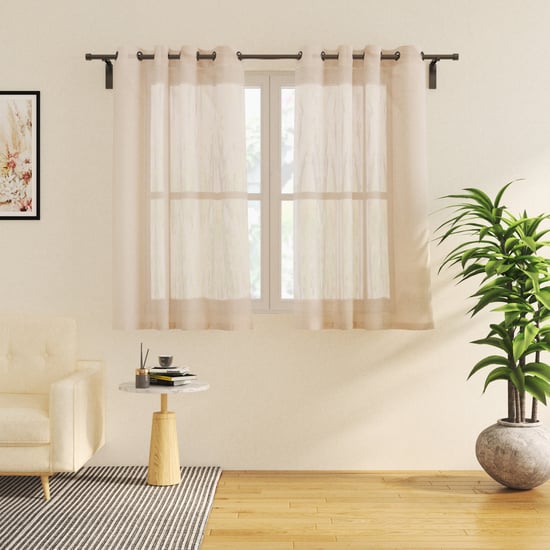 Glimmer Dusk Adreine Set of 2 Sheer Window Curtains - 5.2ft (160cm)