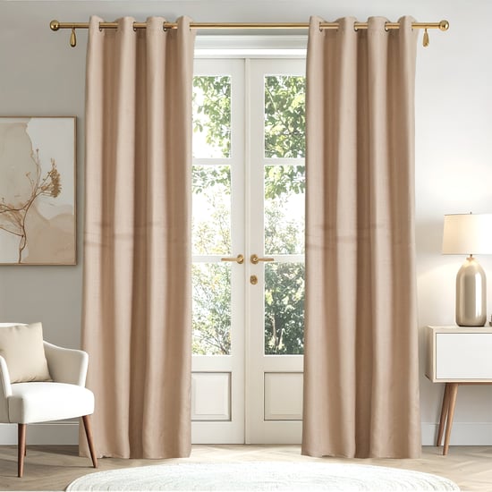 Glimmer Dusk Adreine Set of 2 Jacquard Light Filtering Door Curtains - 8.8ft (270cm)